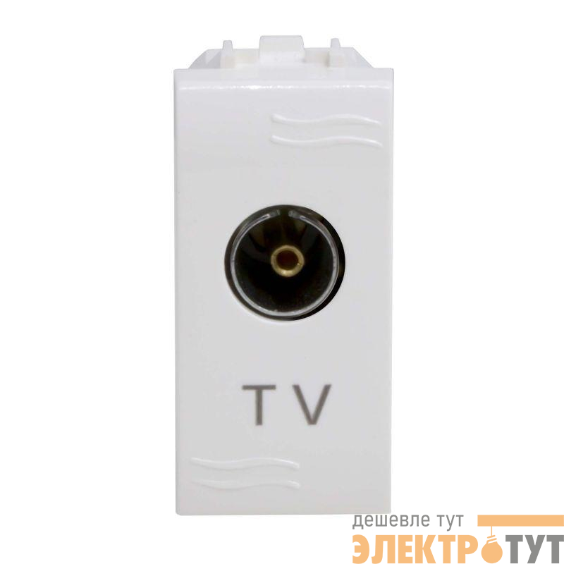Розетка телевизионная проходная TV 1-м СП 1мод. Brava бел. DKC 76581B