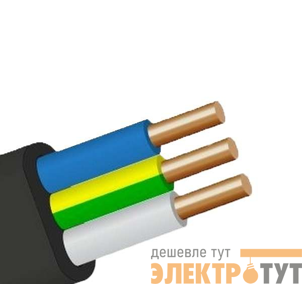 Кабель ВВГ-Пнг(А) 3х1.5 ОК (N PE) 0.66кВ (м) ПромЭл 11854130