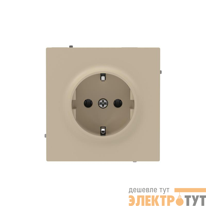 Розетка силовая KANT 2P+E защ. шторки ванильн. марципан DKC 7015033