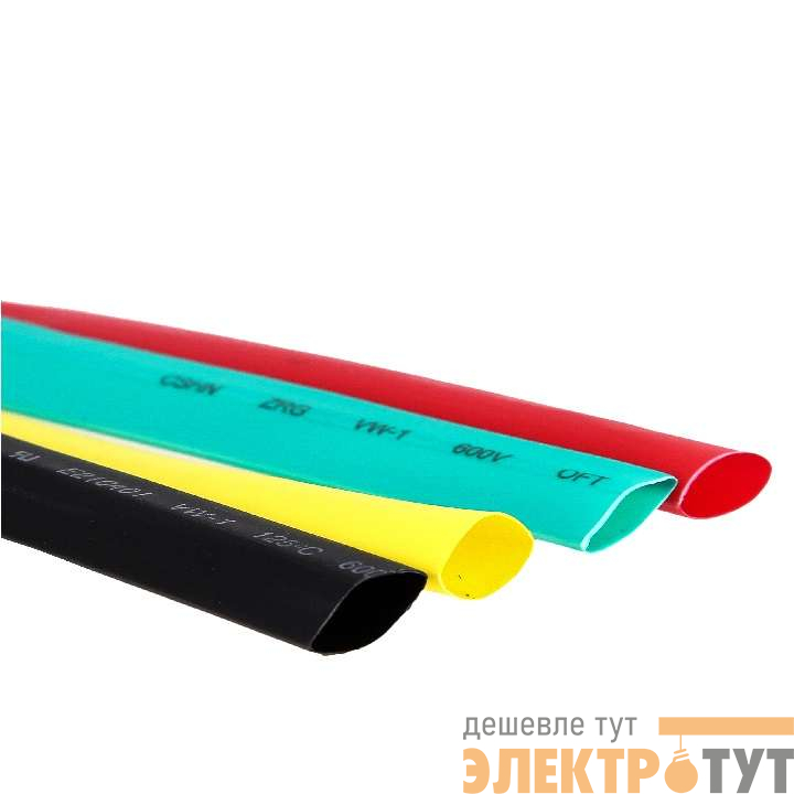 Трубка термоусадочная ТУТ нг 14/7 черн. 1м (уп.50м) PROxima EKF tut-14-b-1m