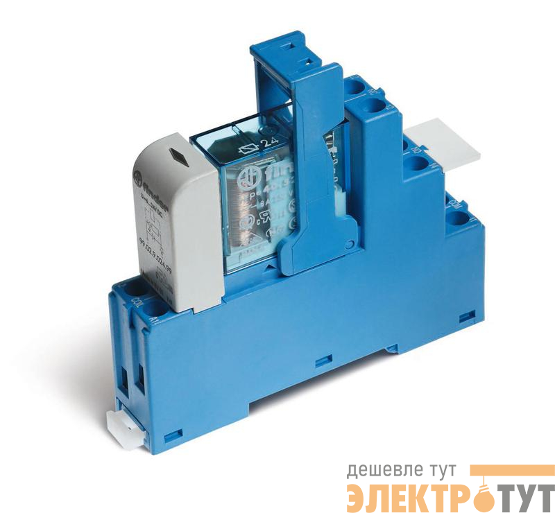 Модуль интерфейсный электромеханич. реле 2CO 8А AgNi 24В DC (чувствит.) IP20 винт. клеммы пластик. FINDER 485270240050spa