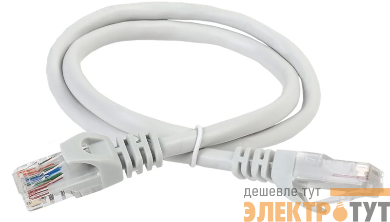 Патч-корд кат.5E UTP LSZH 1м сер. ITK PC01-C5EUL-1M