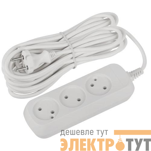 Удлинитель 3х7м без заземл. ПВС 2х1 UDL-10-370 Greenline Эра Б0065031