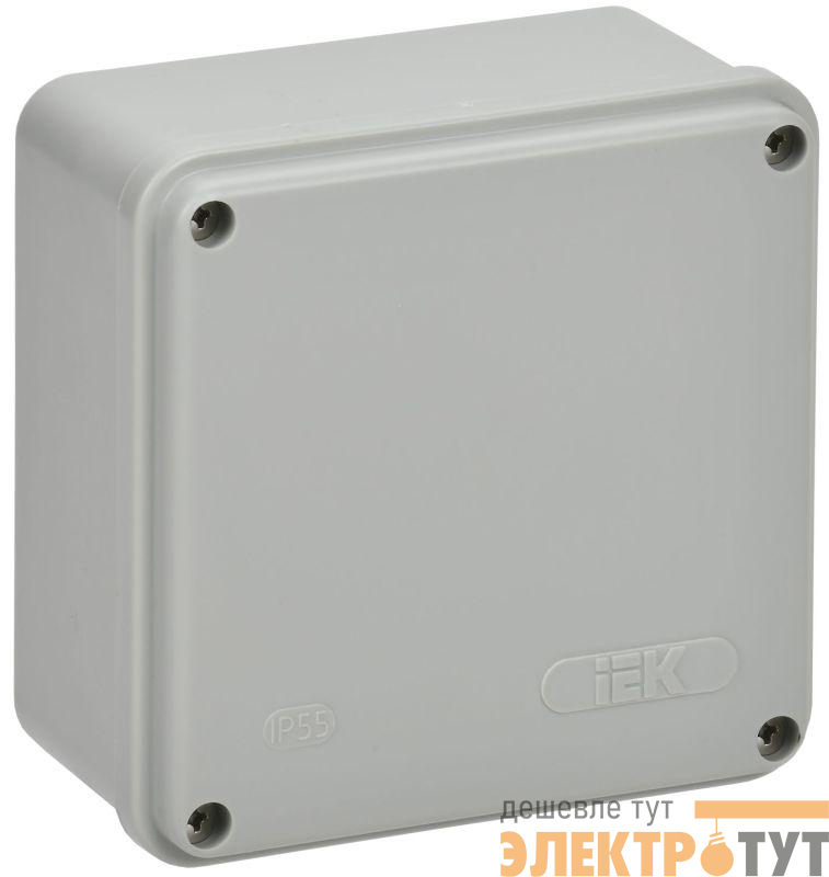 Коробка распаячная ОП 100х100х50 IP55 КМ41260 сер. IEK UKO11-100-110-050-K41-55S