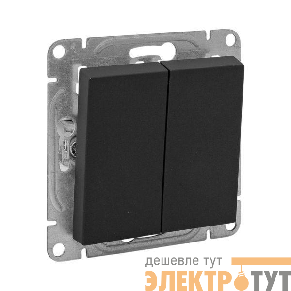 Выключатель кнопочный 2-кл. СП Эпика механизм черн. EKF UP1-SWB-23