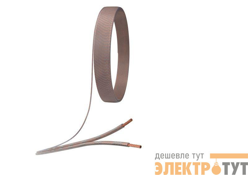 Кабель акустический 2х0.35 прозр. (уп.100м) ЭРА Б0048270