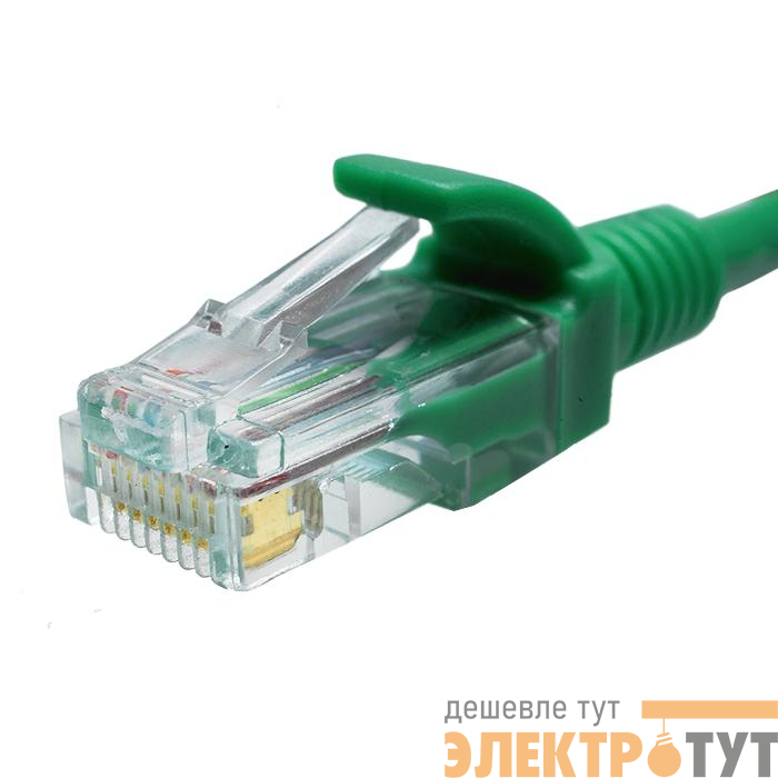 Патч-корд UTP 5e 4х2 26AWG (7х0.16мм) Cu LSZH 2м зел. SUPRLAN 10-0158