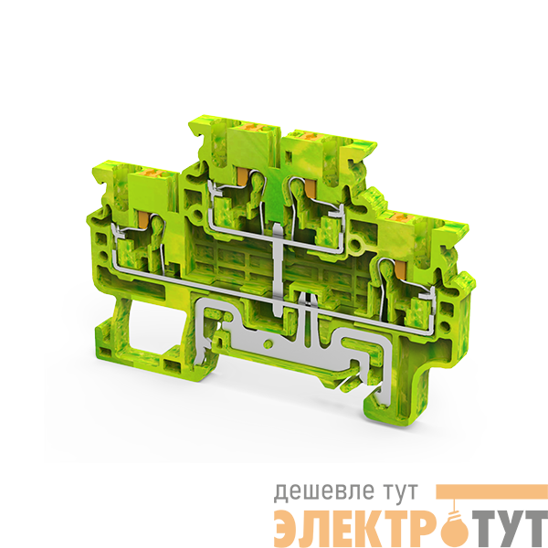 Клемма заземляющая push-in OptiClip CPDLG-2.5-2L-PE-I-S-(0.2-2.5)-PEN КЭАЗ 331866