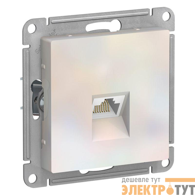 Розетка компьютерная AtlasDesign RJ45 кат.6A механизм жемчуж. SE ATN000486