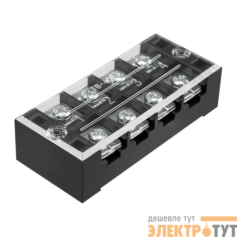 Блок зажимов клеммный БЗН ТВ-4504 4.0кв.мм 45А 4 пары Rexant 11-2152
