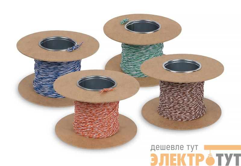 Кабель витая пара кроссировочная неэкранир. U/UTP кат.5E 1 пара 24 AWG ОЖ solid без общей внешн. оболочки оранж. (уп.100м) Cabeus 10968c