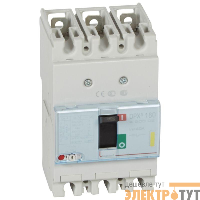 Выключатель автоматический 3п 40А 16кА DPX3 160 термомагнитн. расцеп. Leg 420002