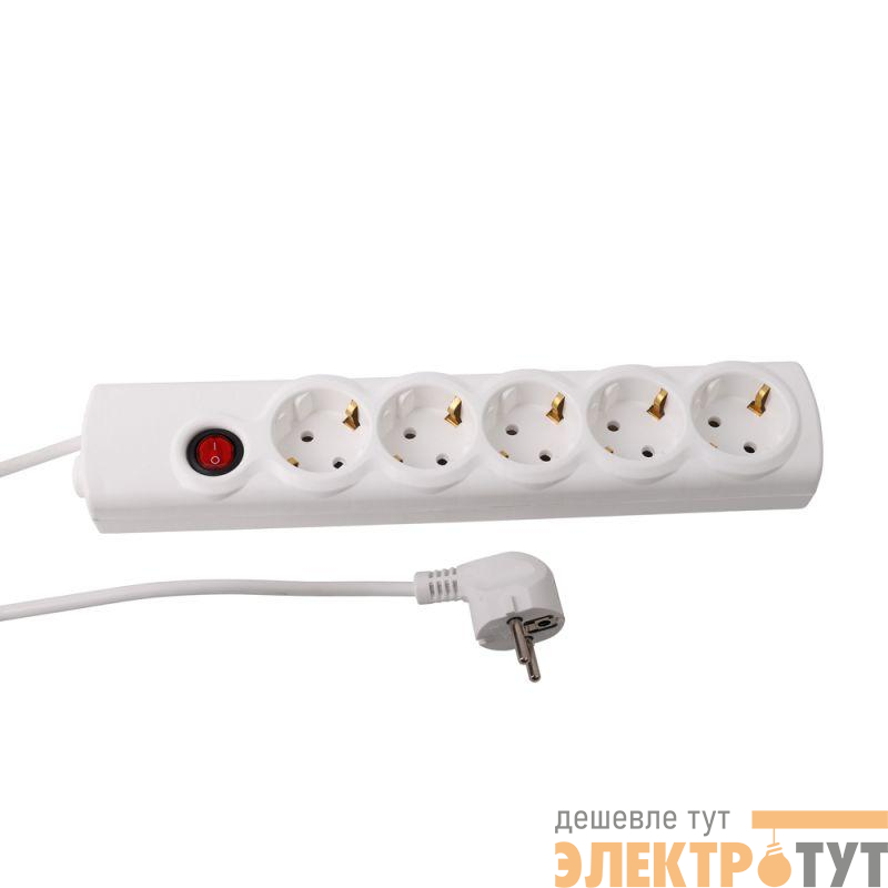 Сетевой фильтр 5х1.5 10А 2200 Вт ПВС 3х0.75 модель РВС16-005 Spi Volsten 14714