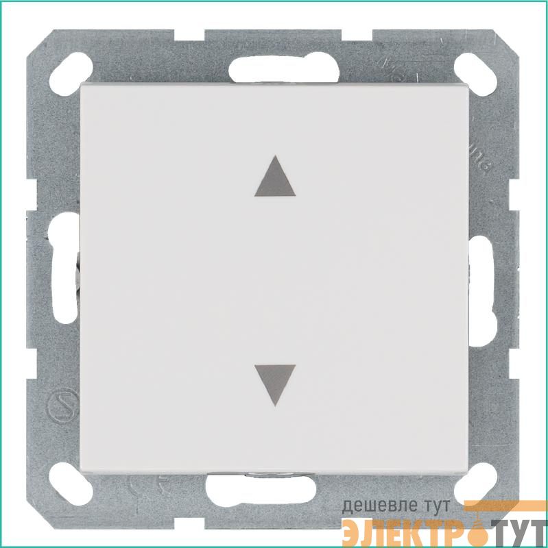 Выключатель для жалюзи 1-кл. 10А IP20 механизм бел. глянцевый Jasmart G3018W