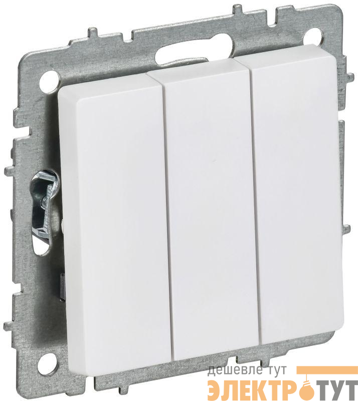 Выключатель 3-кл. СП BRITE ВС10-3-0-БрАБ 10А механизм арктич. бел. IEK BR-V30-0-10-K91