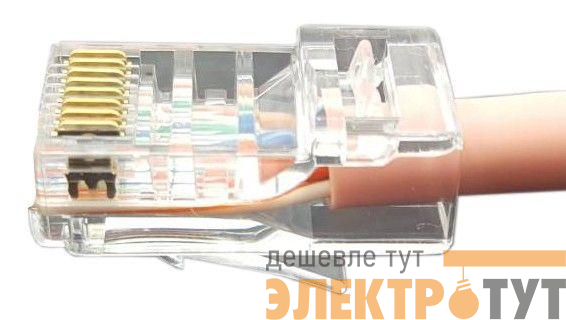 Разъем легкой оконцовки PLEZ-8P8C-U-C6-100 RJ-45 (8P8C) под витую пару кат.6 (50 µ"/ 50 микродюймов) универс. (для ож и мж кабеля) (уп.100шт) Hyperline 403343
