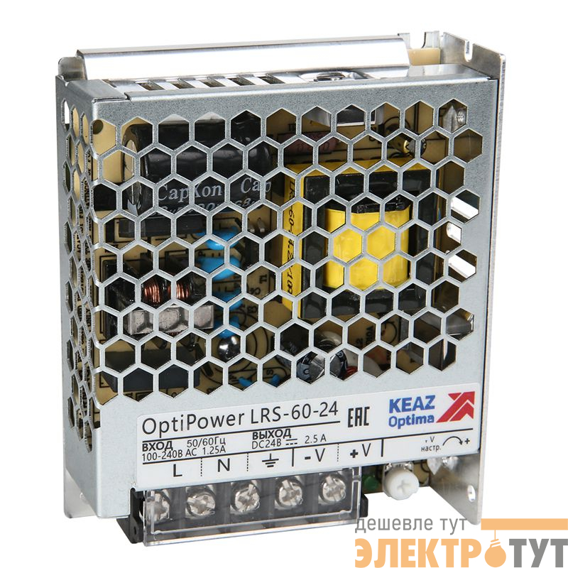 Блок питания панельный OptiPower LRS 60-24 2.5A КЭАЗ 328875