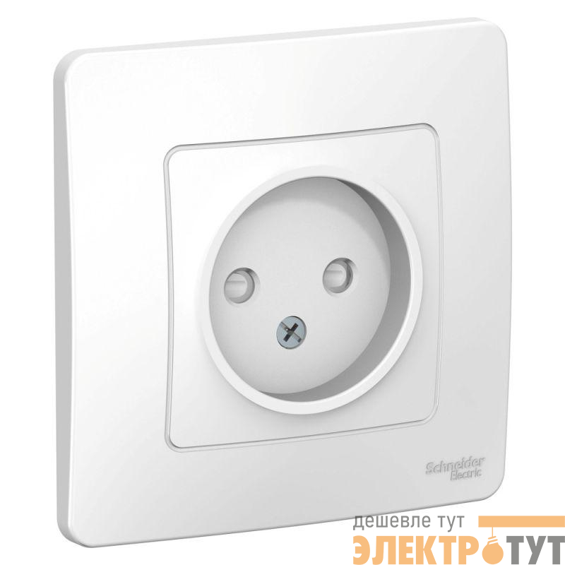 Розетка 1-м СП Blanca 16А IP20 250В без заземл. защ. шторки бел. SE BLNRS000111