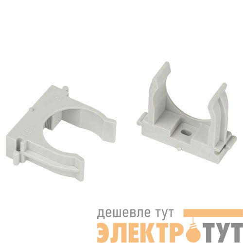 Держатель для труб (клипса) d32мм для прямого монтажа CLIP-32-G-MP сер. (уп.50шт) Эра Б0062106