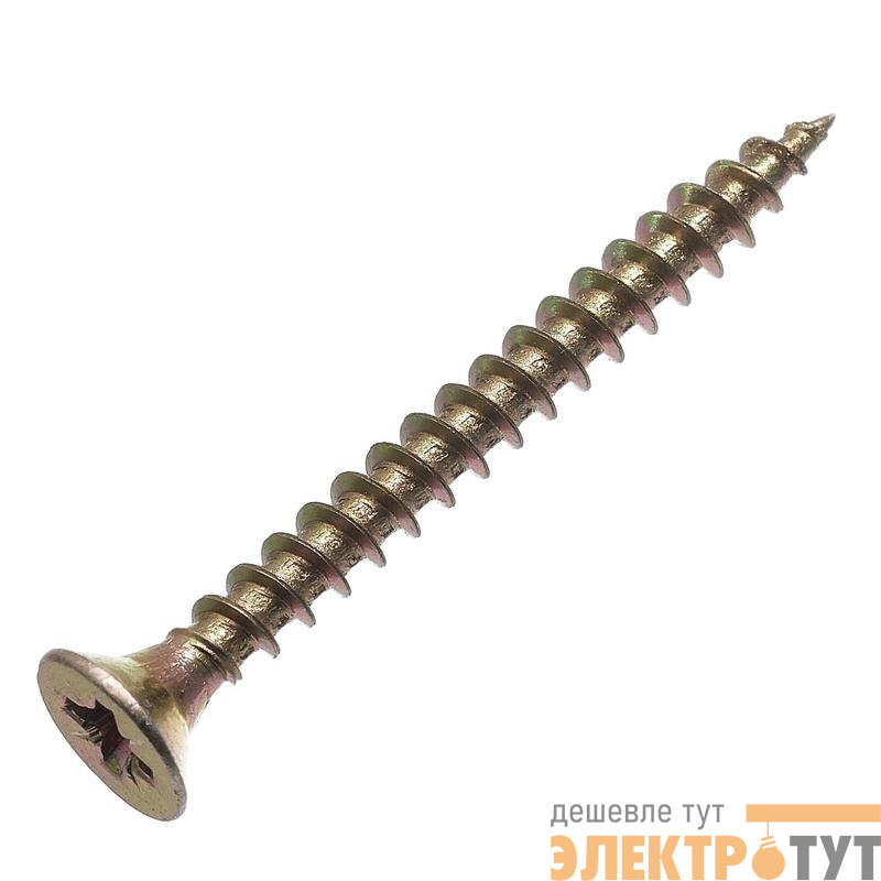 Саморез 4.5х50 универс. цинк (уп.500шт) (бокс) желт. СТРОЙМЕТИЗ UTORM2141288