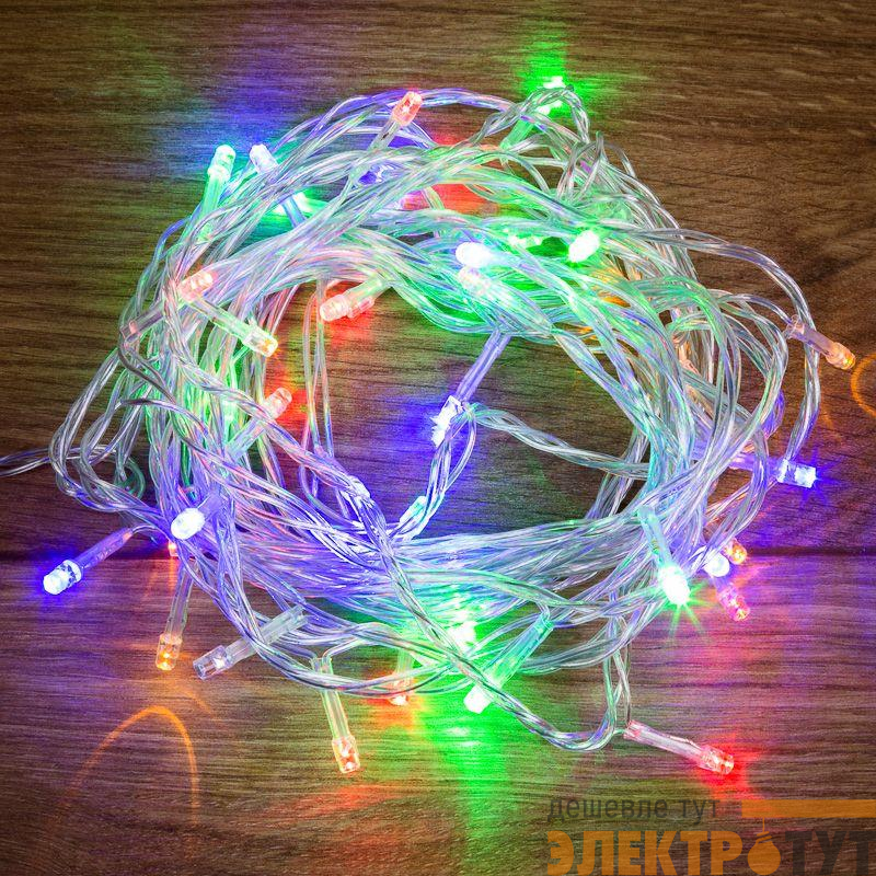 Гирлянда светодиодная "Твинкл Лайт" 4м 25LED мультиколор 4.8Вт IP20 провод ПВХ прозр. Neon-Night 303-169