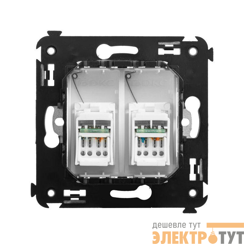 Розетка 2-м RJ-45 СП кат.6 Avanti "Белое облако" DKC 4400294