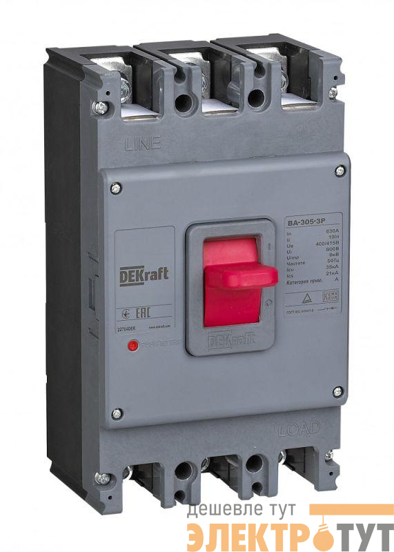 Выключатель автоматический 3п 630А 35кА ВА-305 DEKraft 22764DEK