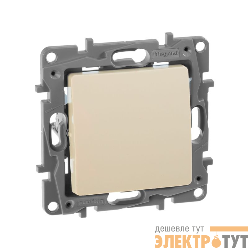 Переключатель 1-кл. 1п 1мод. СП Etika 10А IP20 250В 10AX безвинтов. зажимы механизм сл. кость IEK 672305