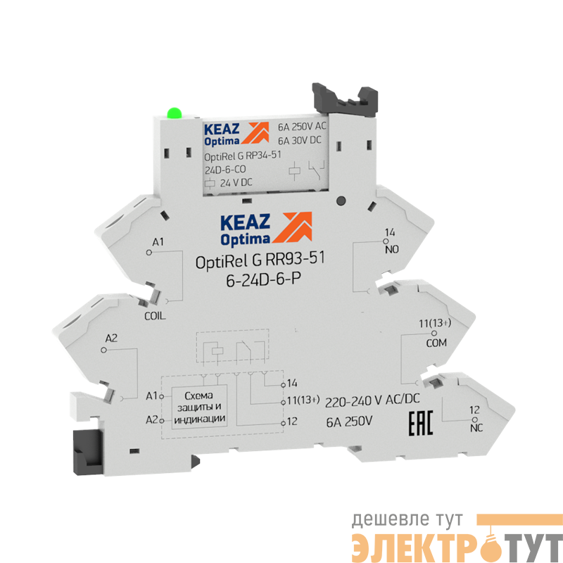 Модуль релейный OptiRel G RM38-61-24U-6-P-CO КЭАЗ 280992