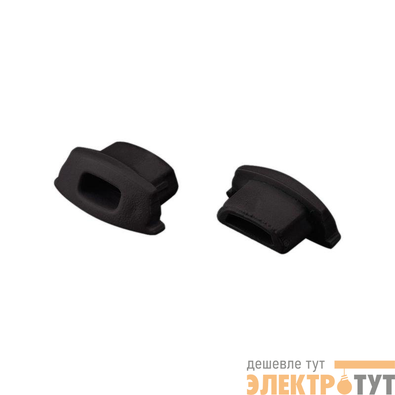 Заглушка ARH-BENT-W11 BLACK с отверстием пластик Arlight 039584
