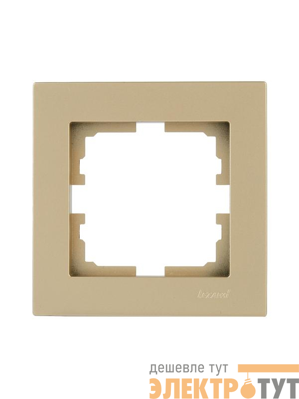 Рамка 1-м VESNA горизонт. без вставки зол. LEZARD 742-3600-146