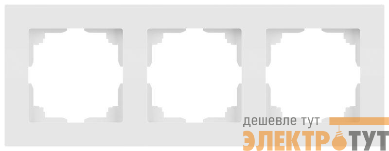 Рамка 3-м СП Accent 6-503-01М бел. матов. Intro Б0063744