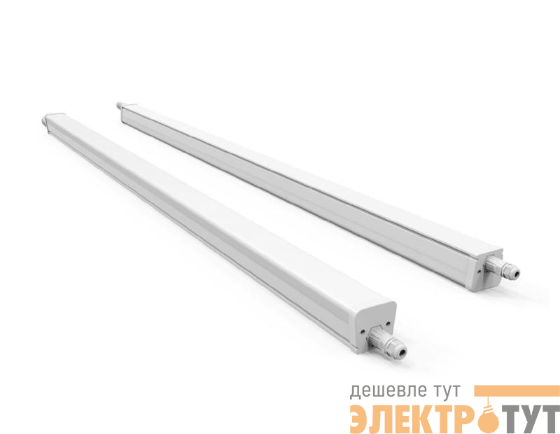 Светильник светодиодный ДСП WP 10 C 36W OP 865 L1200 G2 1144х62х57мм 36Вт 6500К IP65 бел. Русский Свет 27071025245