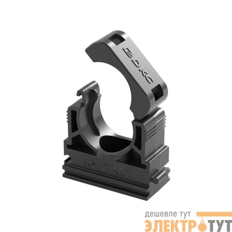 Держатель для труб (клипса) d17мм с крышкой полиамид черн. DKC PASW17N