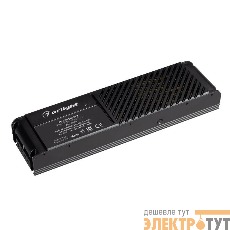 Блок питания ATS-LG-24-200-PFC-L 24В 8.3А 200Вт IP20 сетка Arlight 050475