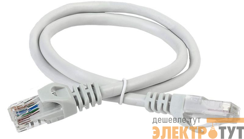 Патч-корд кат.5E UTP 1м сер. ITK PC01-C5EU-1M