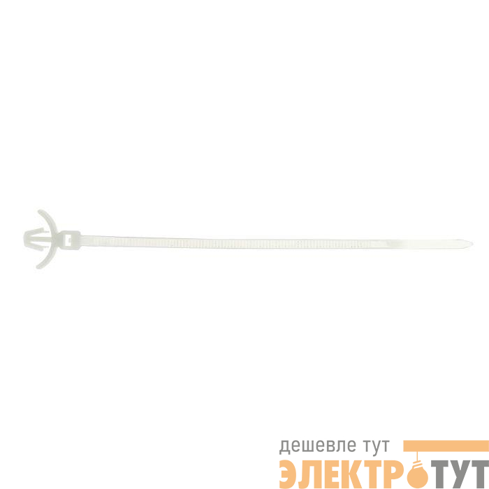 Хомут кабельный 2.5х100 нейл. бел. анкерный (уп.100шт) EKF plc-c-a-2.5x100