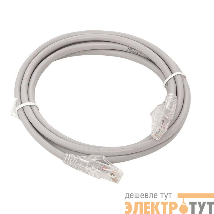 Патч-корд кат.5E UTP неэкранир. LSZH сер. 1.5м TERACOM PRO EKF TRP-5EUTP-LSH-1.5M-GY