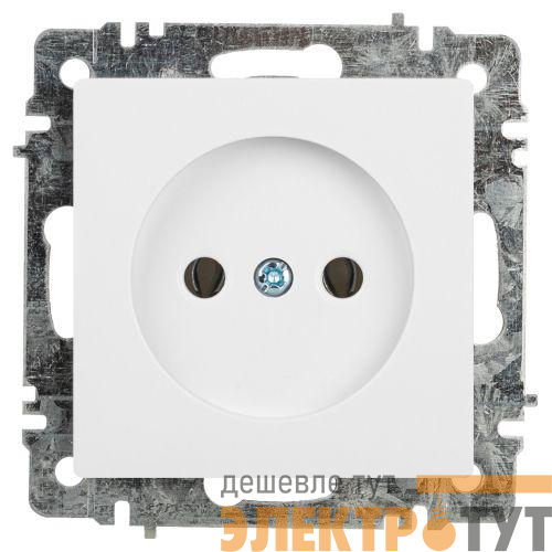 Розетка 1-м СП Accent 6-201-01 16А IP20 250В 2Р AL/CU бел. Intro Б0063653