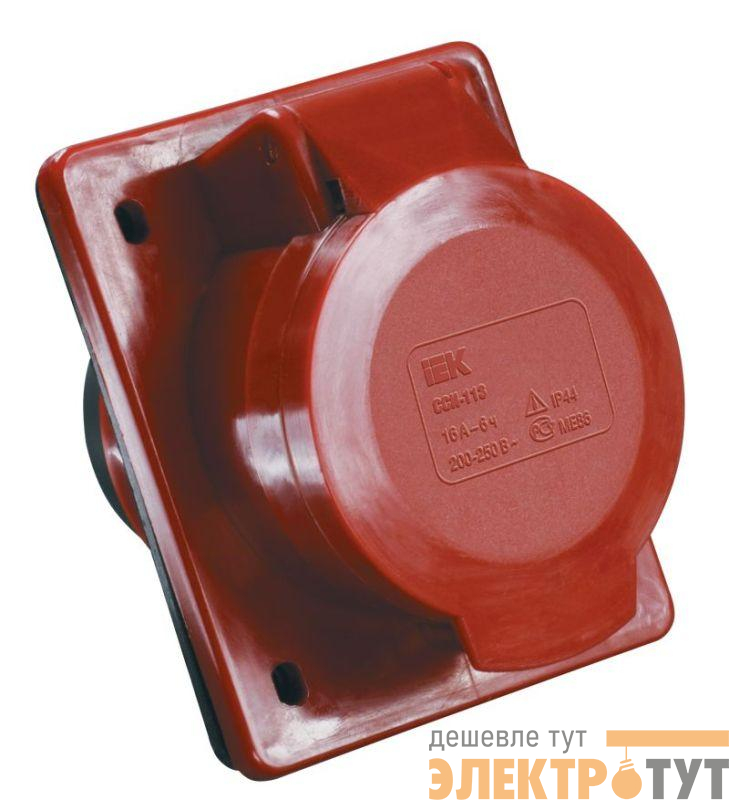 Розетка встраиваемая 32А 3P+E 380В IP44 ССИ-424 IEK PSR42-032-4