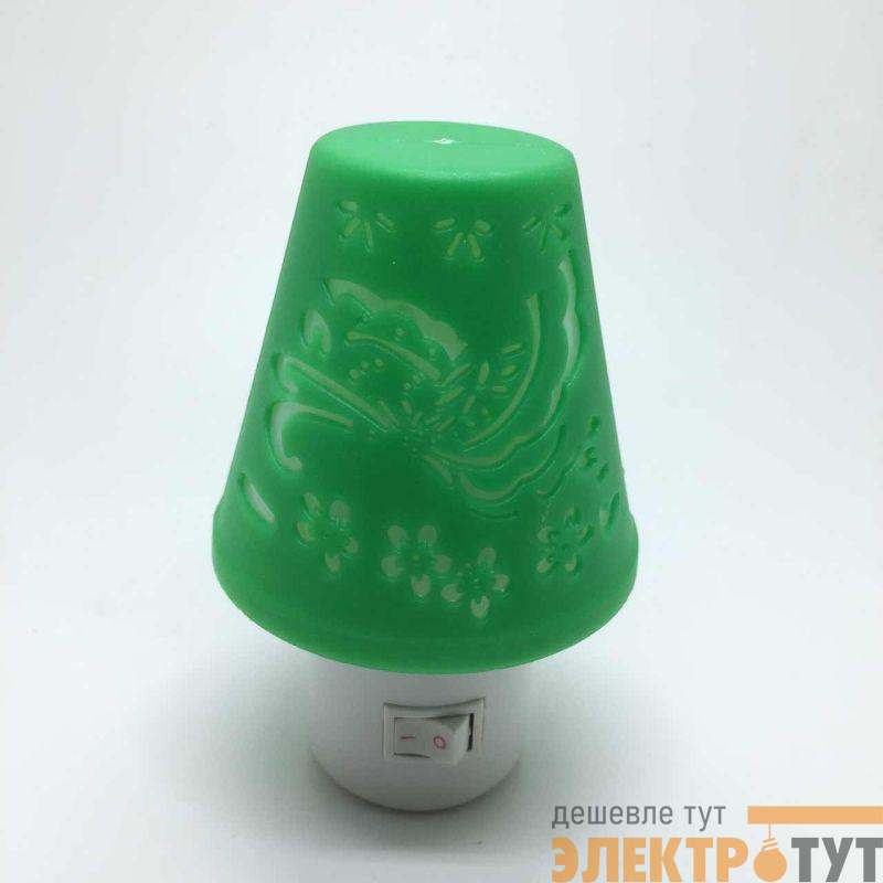 Светильник светодиодный NL-194 "Светильник зеленый" 220В ночник с выкл. Camelion 12910