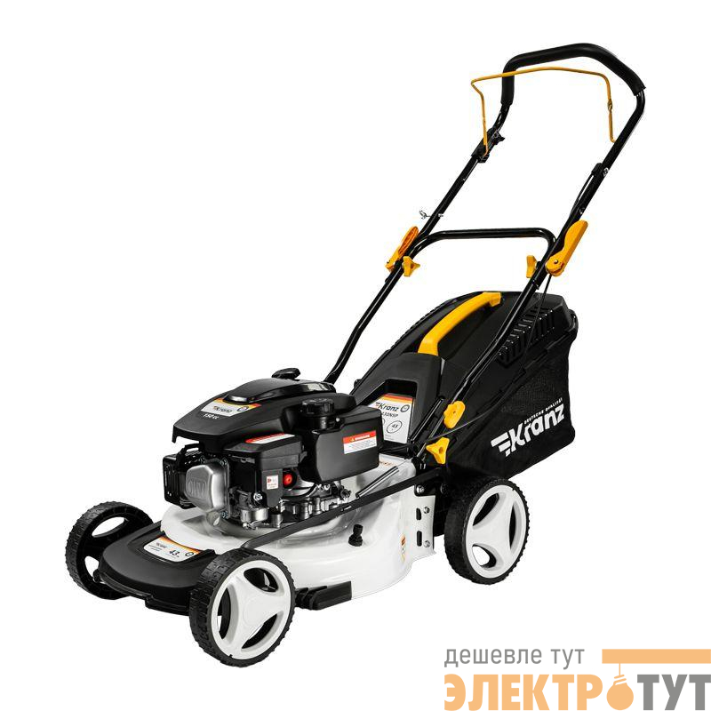 Газонокосилка бензиновая KR-430NSP несамоходная 150куб.см 43см Kranz KR-16-1235