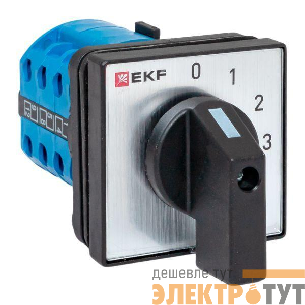 Переключатель кулачковый ПК-1-102 2п 10А "0-1-2-3" IP65 EKF pk-1-102-10-65