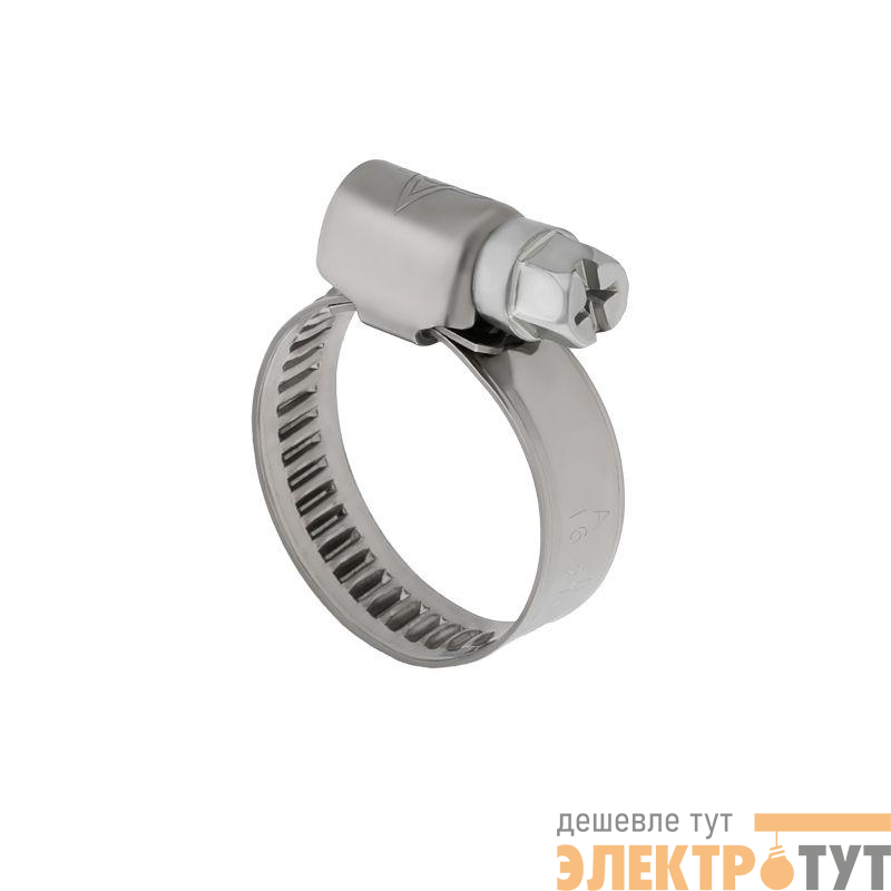 Хомут червячный 16-27/12-0.8мм нержавеющая сталь W2 (уп.50шт) Rexant 07-0716-12
