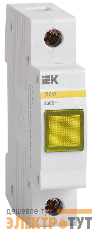 Лампа сигнальная ЛС-47 желт. KARAT IEK MLS10-230-K05