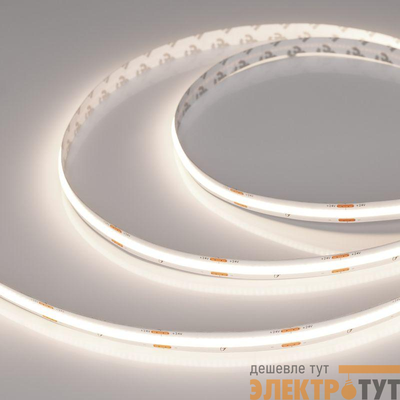 Лента светодиодная COB-X420-10mm 24V Day 4000К 4.8 Вт/м IP20 (уп.15м) Arlight 048822