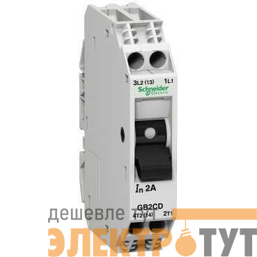 Выключатель автоматический с комбинированным расцепителем 2п 10А SchE GB2CD16