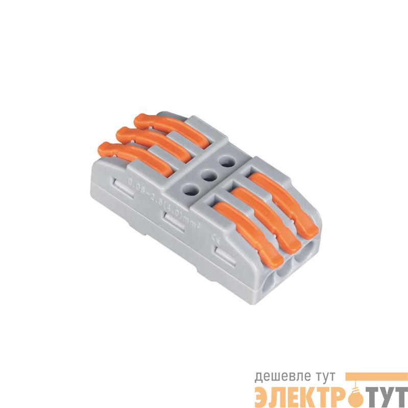 Клемма монтажная СМК PTC-3P 4233 450В 32А 0.08-2.5(4.0)кв.мм JazzWay 5073944