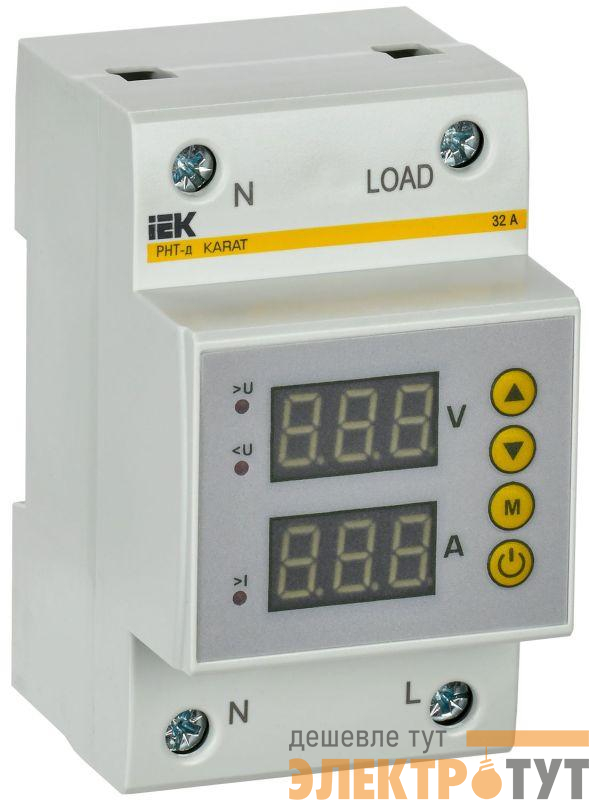 Реле напряжения и тока РНТ-д 1ф 54мм 32А KARAT IEK IVC31-1-32