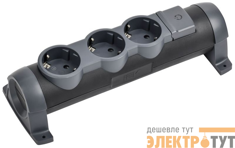 Блок розеток 3-м Комфорт 3х2P+E черн. IEK 694603